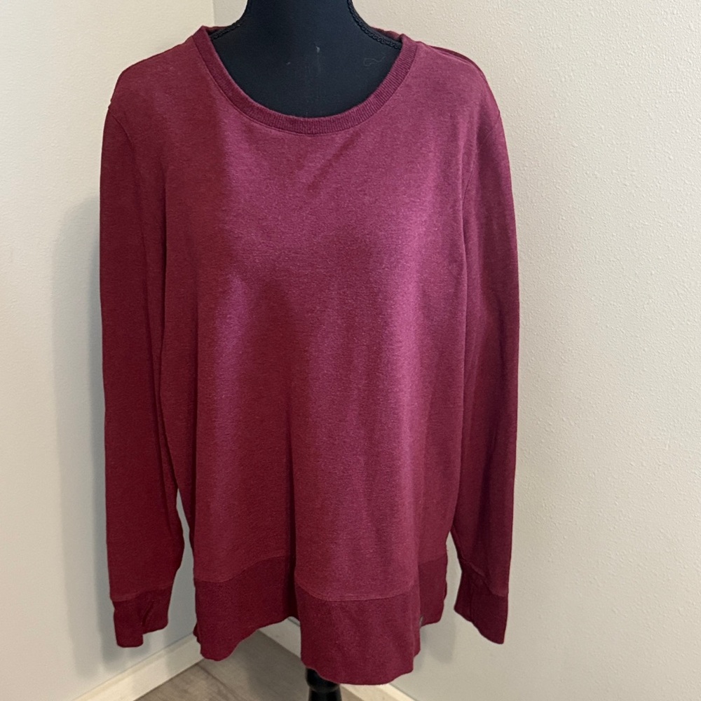 L.L. Bean Burgundy Long Sleeve Top